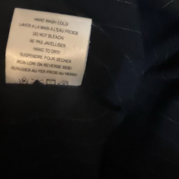 Dark Navy Blue Pinstripe Sleeveless Round-neck Mini Dress NWT - Picture 12 of 12